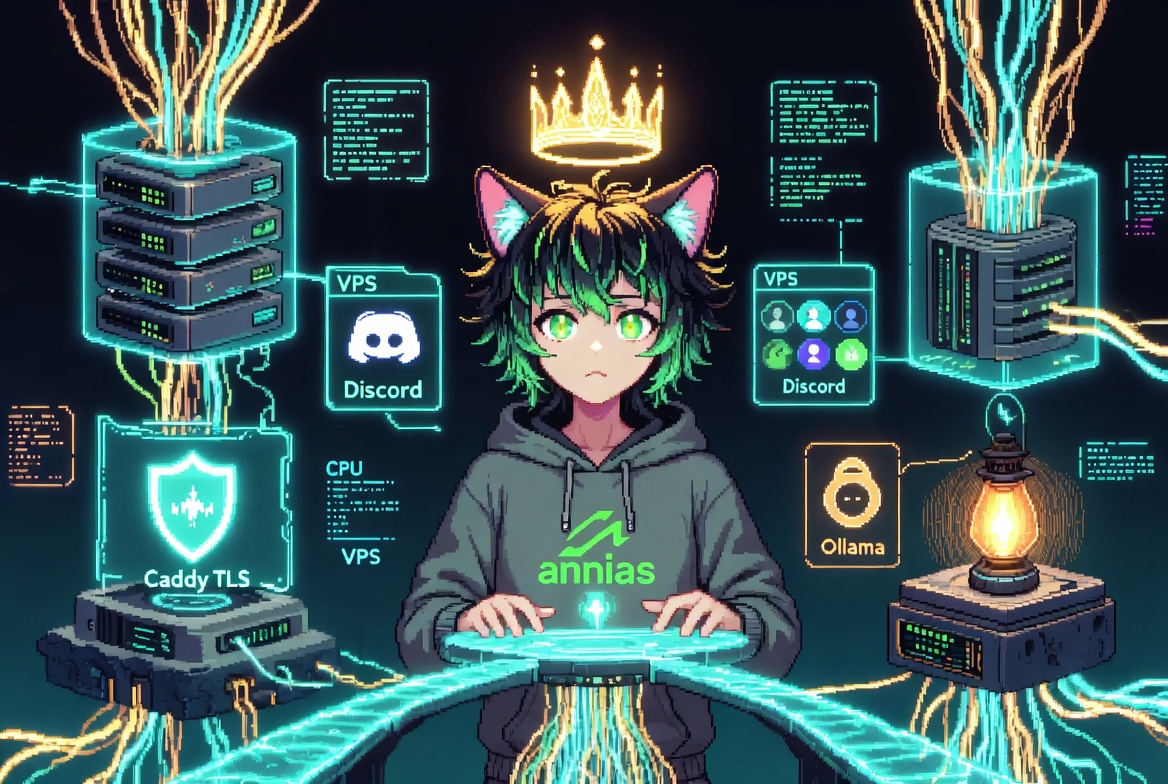 Edge nexus diagram with VPS, Discord, and distributed runtime nodes