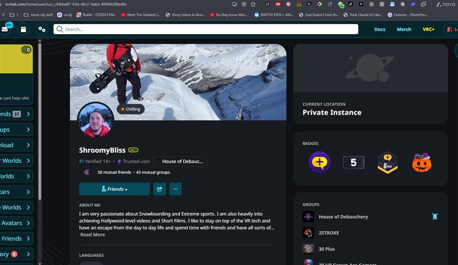 ShroomyBliss on a snow ridge